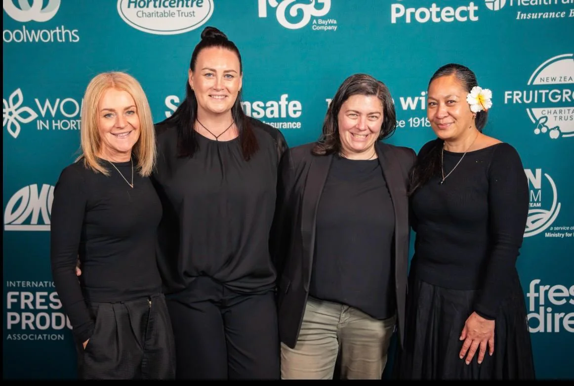 Nat Bond with three colleagues at a horticulture event.